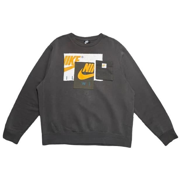 NIKE 리이슈 패치 맨투맨 카키 2XL