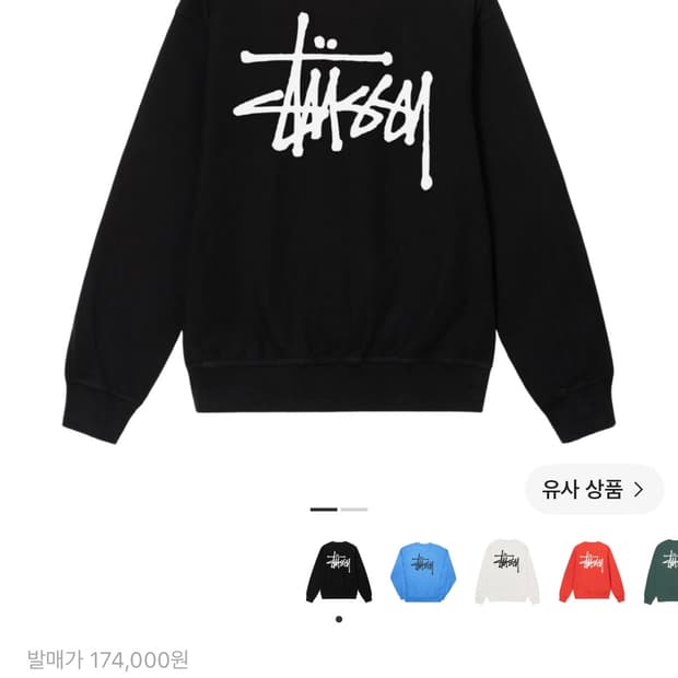 BASIC STUSSY PIGMENT DYED CREW (M)