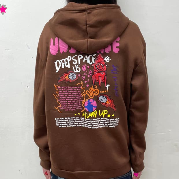 Rocket Street Brown Big Hood Zip-Up