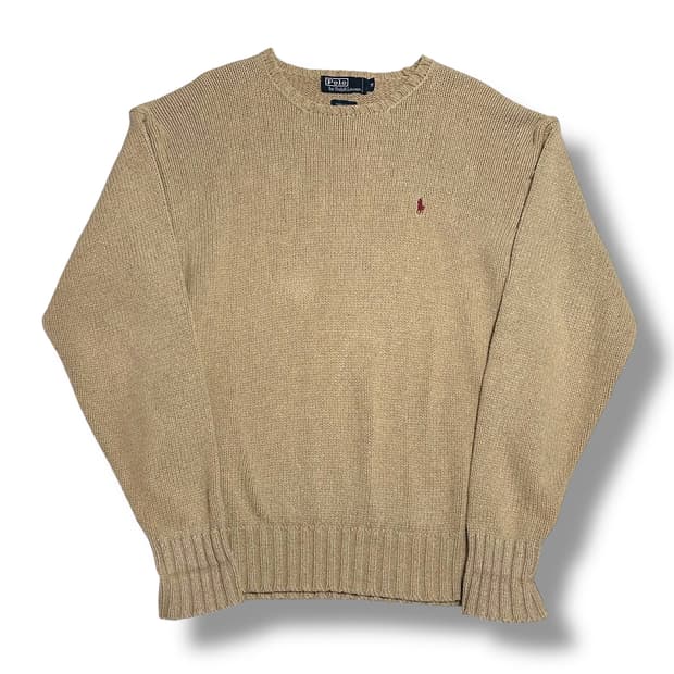 Polo Ralph Lauren 여성용 코튼 라운드넥 케이블 니트