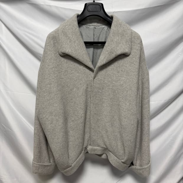 [S+급/L] 디올 캐시미어 니트 크롭 자켓 그레이