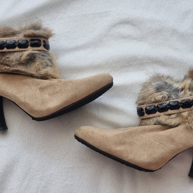 빈티지 y2k 00s 퍼 부츠