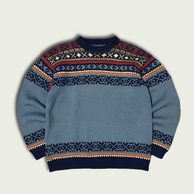 빈티지 노르웨이 페어아일 니트