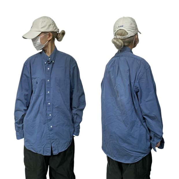 90s 폴로 랄프 로렌 블루 오버핏 셔츠 105