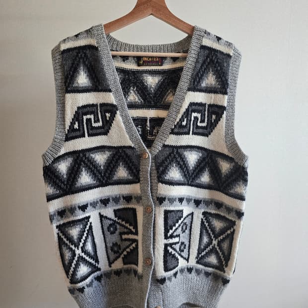 INCA-TEX 페루 알파카100% 잉카패턴 니트