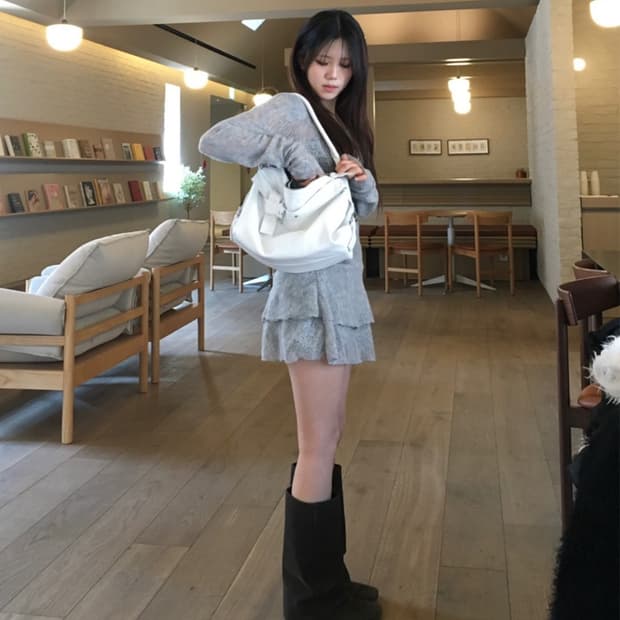 아워캐비넷 원피스 회색