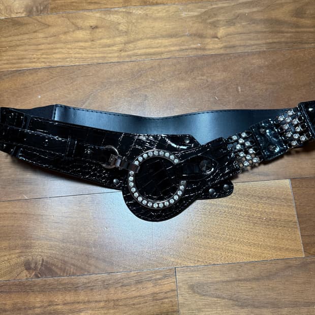 갸루 벨트 d.i.a깔 큐빅 유광벨트 일본 빈티지 빅벨트 마스깔 Mars