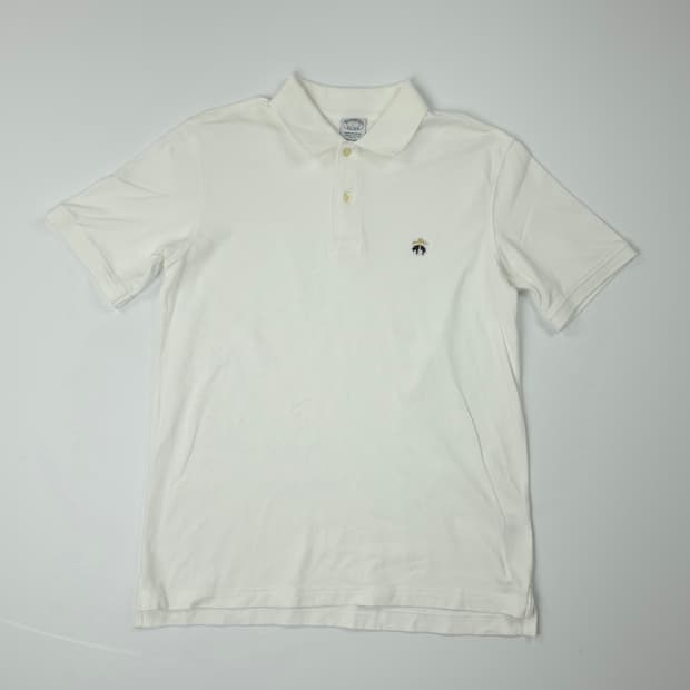 브룩스브라더스 수피마코튼 반팔카라티 화이트 (L)