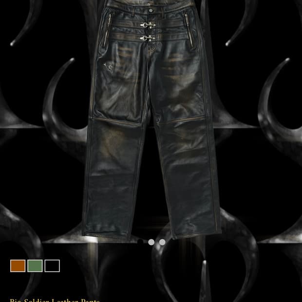 떠그클럽 bio soldier leather pants -2size-