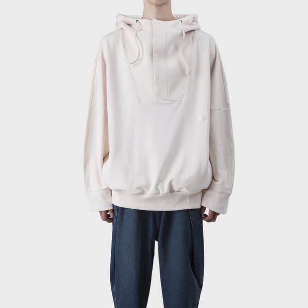 송지오옴므 컬렉션 오버핏 아노락 후드46/아이보리