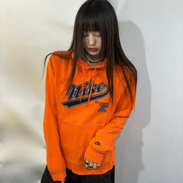 90s NIKE 오렌지 후드티 