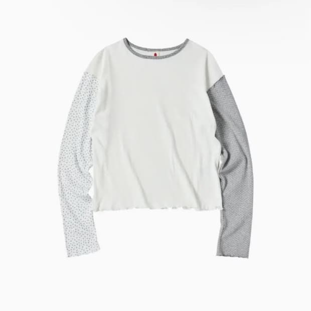 꼬모니노즈 플라워도트 긴팔