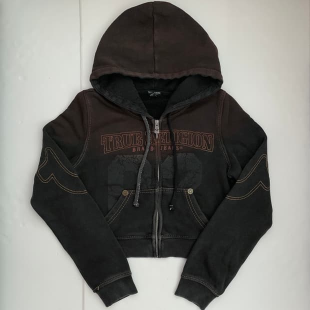 [새제품] 트루 릴리젼 워시드 후드집업