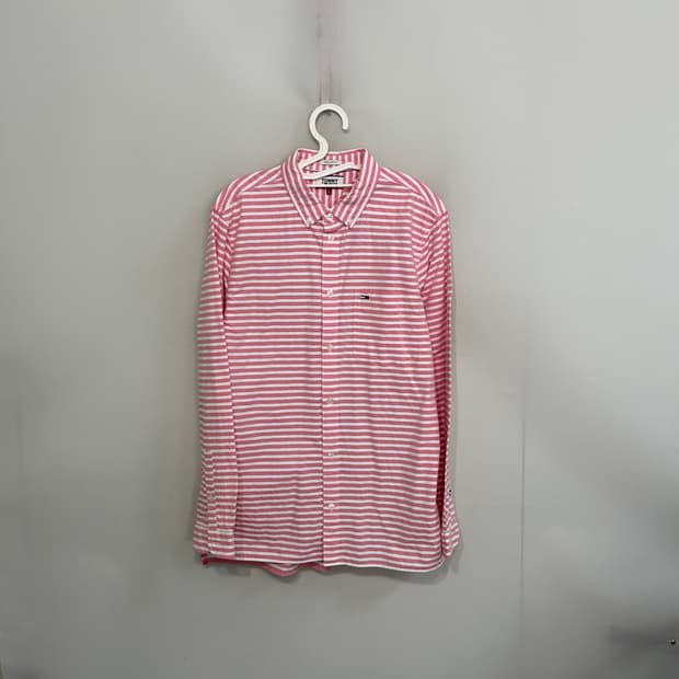 타미진스 남성 코튼 스트라이프 긴소매 셔츠 L 