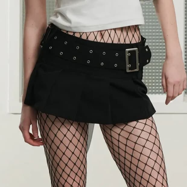 그레일즈 BELTED PLEATS SKIRT 2