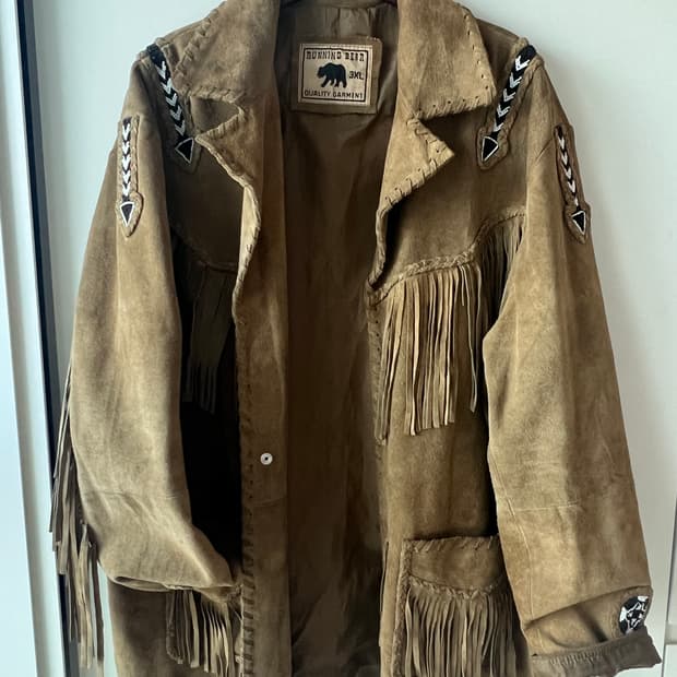 빈티지 웨스턴 프린지 스웨이드 자켓