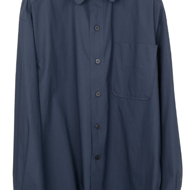 ORGANIC COTTON SET UP SHIRT_NAVY