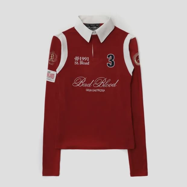 Badblood - 세인트 블러드 럭비 셔츠 슬림핏