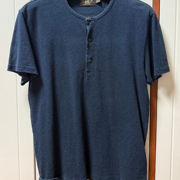 RRL 더블알엘 인디고 헨리넥 