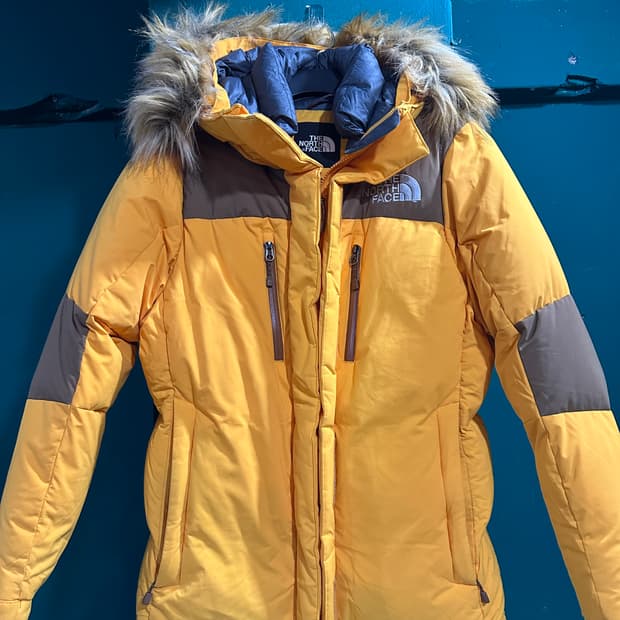 노스페이스 눕시 패딩 옐로우85