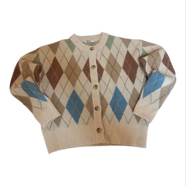 아가일패턴 가디건