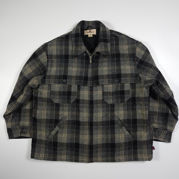 울리치 오버핏 체크 울 자켓