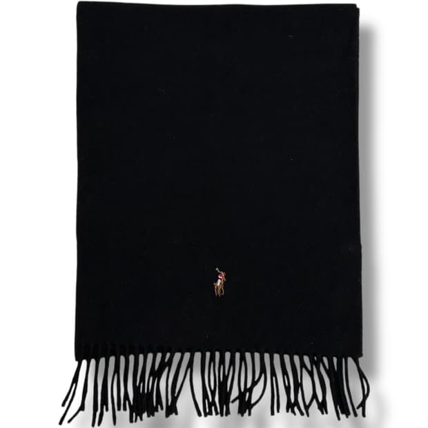 Polo Ralph Lauren 울 블랙 머플러