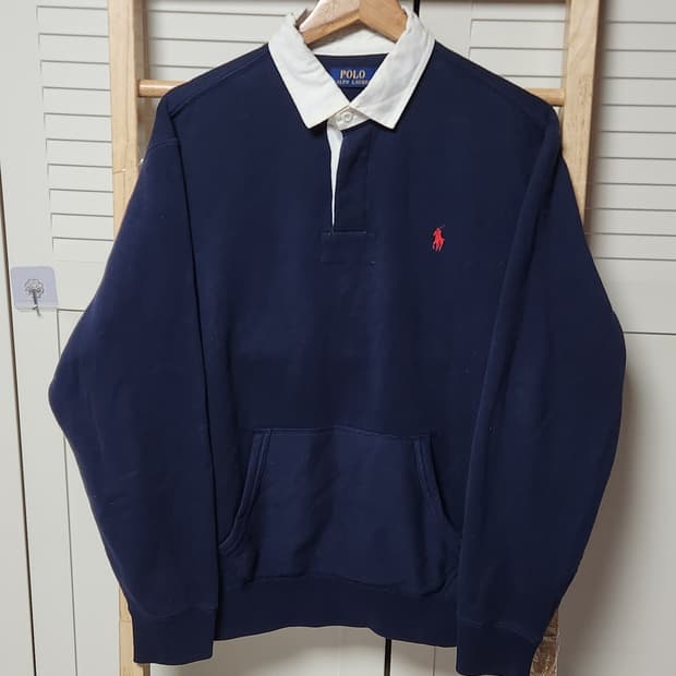 폴로 랄프로렌 코튼 럭비티 카라 맨투맨