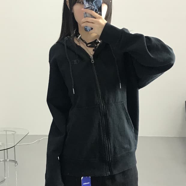  챔피언 블랙 후드티