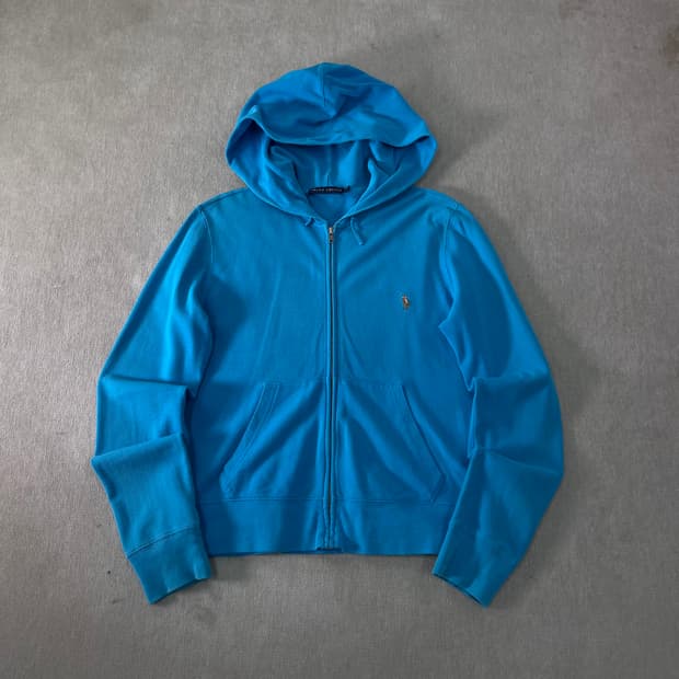 W 95 폴로랄프로렌 스카이블루 스몰포니 후드집업 