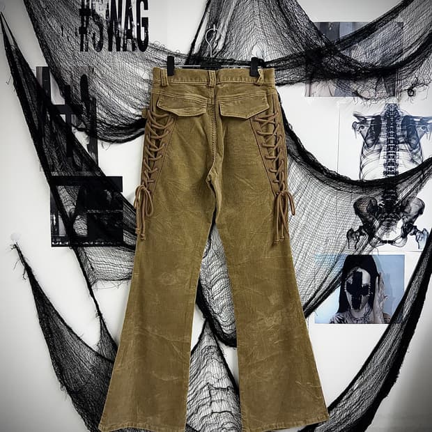 00s eyelet string corduroy bootscut pant