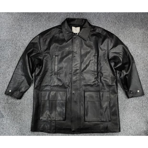 이프낫덴 drew jacket 비건 레더 카코트 자켓 하프코트