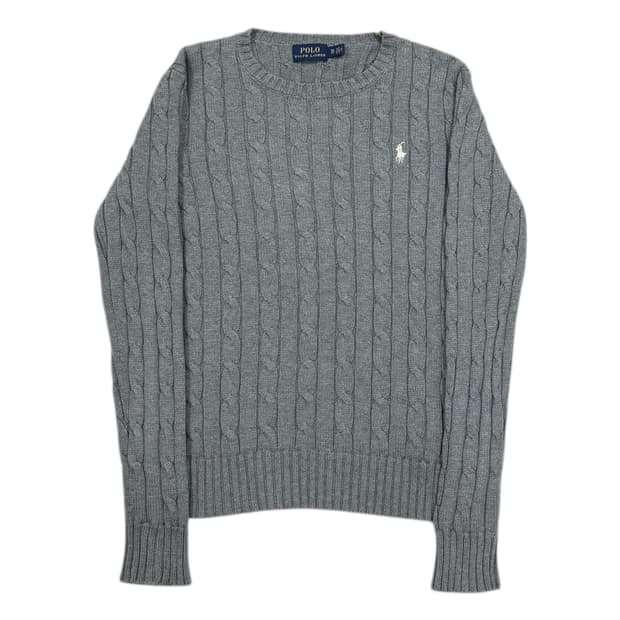 폴로 랄프로렌 그레이 꽈배기 케이블 니트 XS