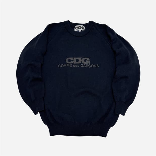 cdg 스코틀랜드 울 크루넥 니트