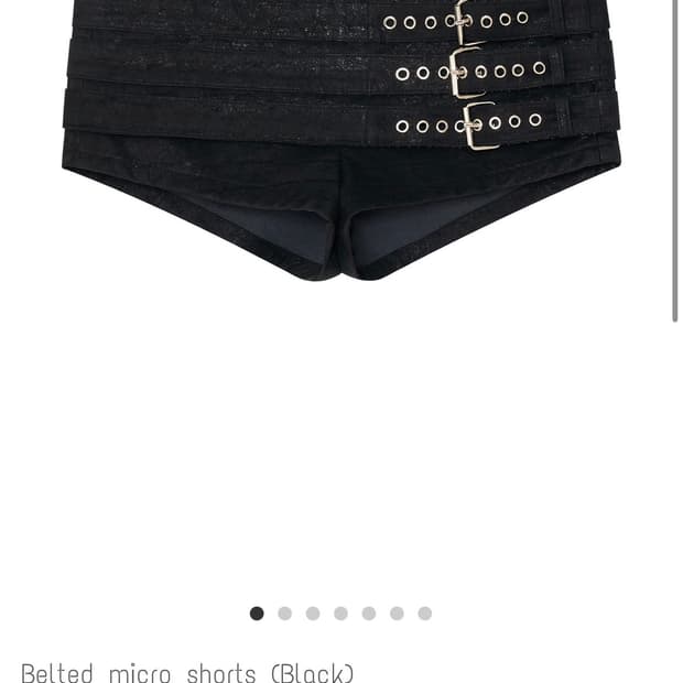 본네 belted micro shorts (black) 1