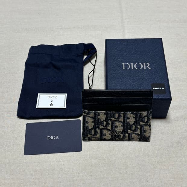 [새상품급] 디올 오블리크 자카드 카드지갑 