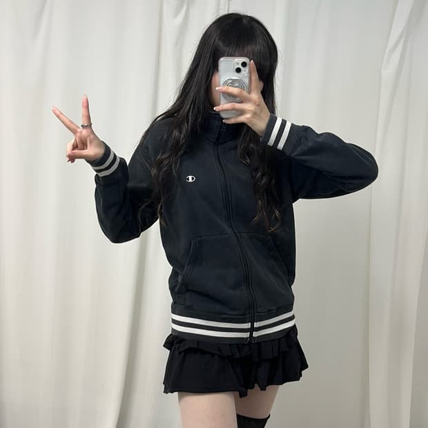 Champion black zip-up