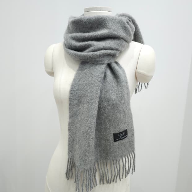 캐시미어 100% 그레이 머플러 남녀공용