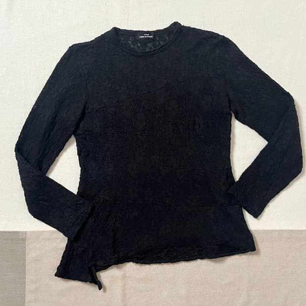 꼼데가르송 시스루 레이스 컷앤소 comme des garcons 니트
