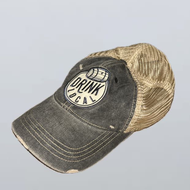 데미지 디테일 빈티지 캡모자