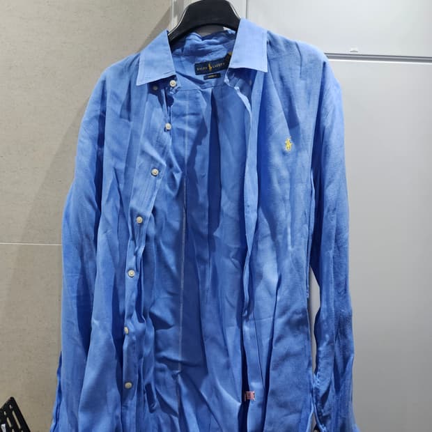 폴로 랄프로렌 린넨셔츠 L 블루