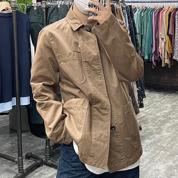 마가렛호웰 브라운 버튼 자켓