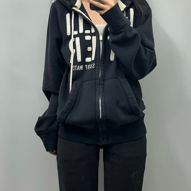 홀리스터 y2k 와투케 블랙 후드집업