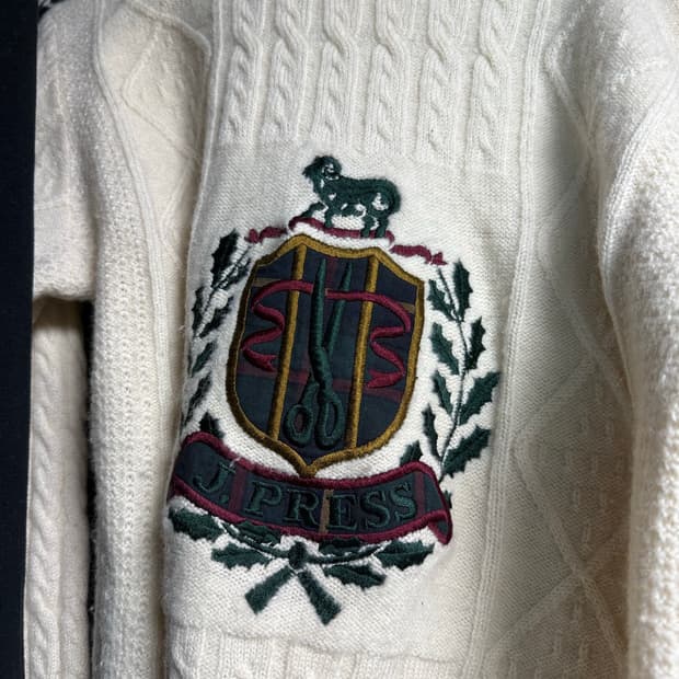 빈티지 니트 아이보리 m