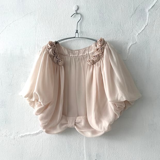 Soft Apricot Crop Bolero