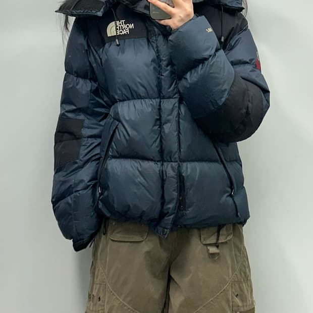 노스페이스 윈드스토퍼 700 네이비 패딩 