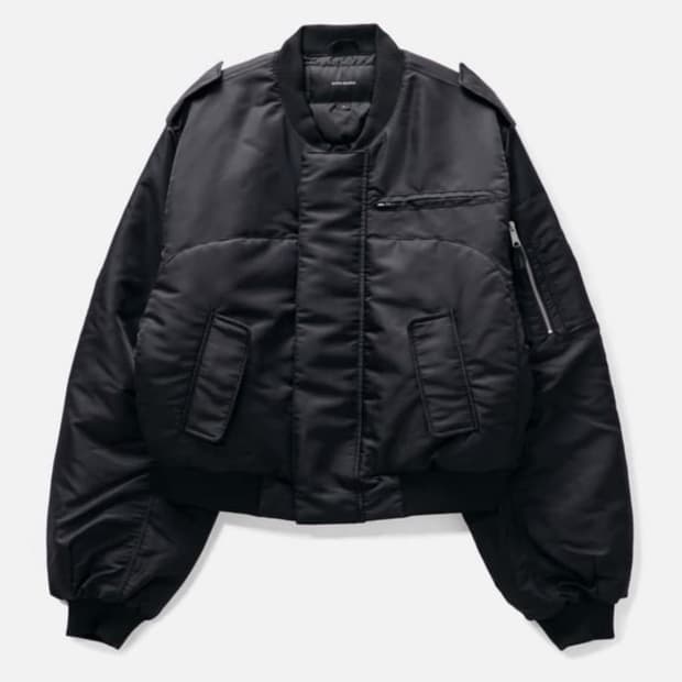 xs)엔타이어 스튜디오 a2봄버 자켓 블랙