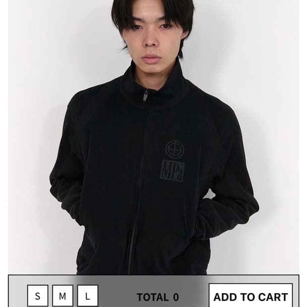 MPa CONTRAST ZIPPED JACKET (BLACK) M