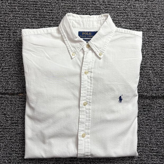 폴로 랄프로렌 신형 포니 로고 클래식 옥스포드 셔츠 화이트 2079