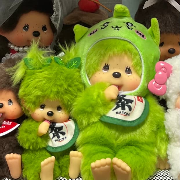 말차 몬치치 S 인형ss키링세트( +고블린모자)